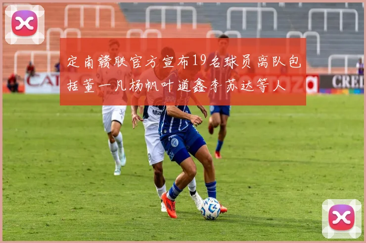 定南赣联官方宣布19名球员离队包括董一凡杨帆叶道鑫李苏达等人